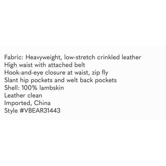 Veronica Beard Kaylee 100% leather brown high rise pants 6 - Picture 11 of 13